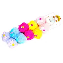 Резинка для волосся дитяча Кульки з метеликами La-beauty 0108-409, 10 штук