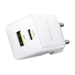 МЗП Baseus Palm Fast Charger 20W (1USB-A/1C) + кабель Type-C to Type-C (P10111608) Moon White - мініатюра 3