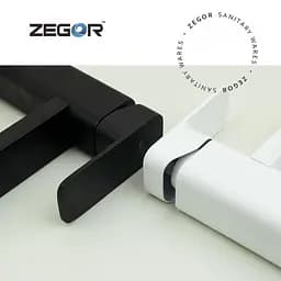 Змішувач для умивальника Zegor LEB1-123YW одноважільний білий 30412 - мініатюра 6