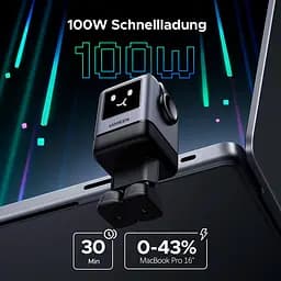 Зарядний пристрій 4xUSB 100W (3xUSB-C+USB-A) Gan Robot tech Fast Charger Сірий X688 Ugreen - мініатюра 3