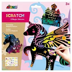 Набір для творчості скретч-арт Avenir Єдиноріг, 4 листа (CH1428)