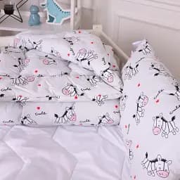 Ковдра MirSon антиалергенна дитяча зима Kids Time 20-0040 Cute white zebra 110x140 см бавовна (2200009665868) - мініатюра 4