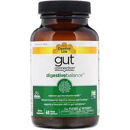 Натуральная добавка Country Life Gut Connection Digestive Balance кишечник и пищеварение 60 капсул