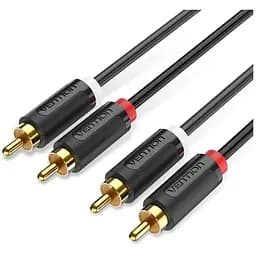Кабель мультимедийный 2xRCA M to 2xRCA M 1.5m black Vention (BCMBG)