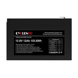 Акумуляторна батарея літій-залізо-фосфатна 12.8В 12Аг Cyclen 12.8V 12AH LiFePo4 (44-00076) - мініатюра 2