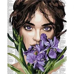 Картина за номерами "Барвиста поезія: Фіолетові іриси" ©art_selena_ua Ідейка KHO8593, 40х50 см