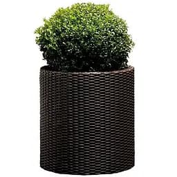 Горщик для квітів Keter 39 л Cylinder Planter Large коричневий