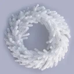 Вінок хвойний різдвяний Hvoya Traditional литий білий 50 см