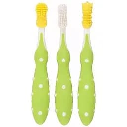 Набір перших зубних щіточок Nuby зелений 3 шт. (754grn)