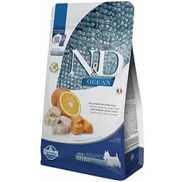 Беззерновий сухий корм для собак дрібних порід Farmina N&D Grain Free Ocean Cod з тріскою та апельсином 800 г