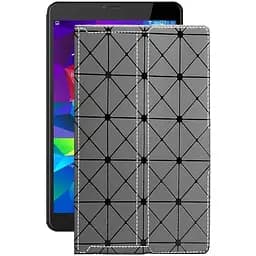 Чохол StatusCASE з екошкіри для планшету Nomi Ultra 4 LTE 10 C101034 Сірий ромб