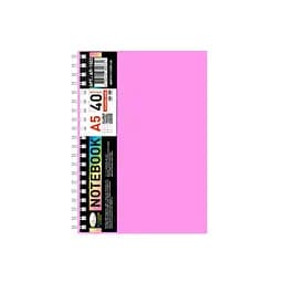 Блокнот А5 АП-1503(Pink) 40 аркушів, пружина збоку
