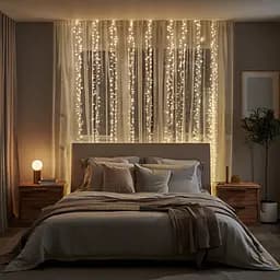 Новогодняя гирлянда комнатная штора Garlando D400LED2MY 3х2 м 400 LED Хвойная лапа Желтый свет