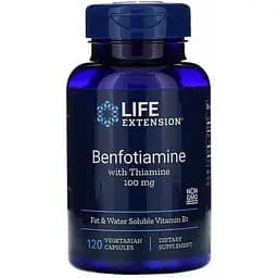 Бенфотіамін Life Extension Benfotiamine з тіаміном 100 мг 120 капсул