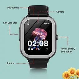 Дитячий смарт годинник Lemfo D89 з GPS трекером, SIM-картою, відеодзвінками, AMOLED дисплеєм, камерою, прослуховуванням, голосовим чатом, Wi-Fi та кнопкою SOS Синій - мініатюра 15