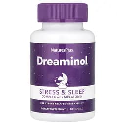 Комплекс для зняття стресу NaturesPlus Stress & Sleep Complex with Melatonin 60 капсул