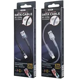 Дата Кабель для заряджання REMAX Jany RC-124а USB 2.0 — Type-C 2.4A Чорний (1м)