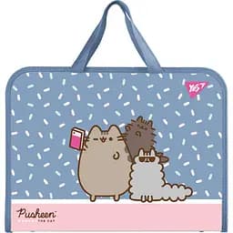 Папка-портфель Yes Pusheen на блискавці з тканинними ручками FC (492316)