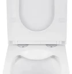 Унітаз підвісний безобідковий Kroner Eifel WHI493436 RIMLESS з сидінням Slim Duroplast / Soft-close / Quick relase (KE493436WHIR) (CV029611) - мініатюра 4