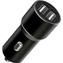 Автомобильное зарядное устройство XO TZ09/CC30 2.4A/2 USB Black