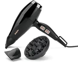BaByliss Фен Air Power Pro, 2300Вт, 3 режими, дифузор, іоніз-я, хол. обдув, кераміка, чорно-рожевий - мініатюра 5