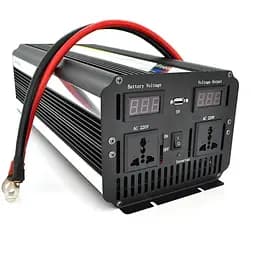 Инвертор напряжения Voltronic Wm-9000 (5400Вт), 12/220 с апроксимированной синусоидой, 2 универсальные розетки + USB, клемм