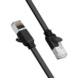 Патч-корд Ugreen NW101 Cat 6 U/UTP Pure Copper Ethernet Flat Cable 2m Black [50185] [111838] - мініатюра 2