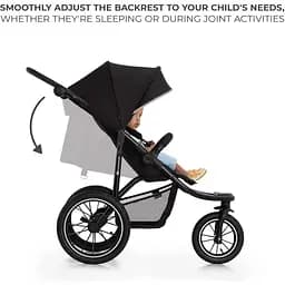 Прогулянкова коляска Kinderkraft Helsi Deep Black чорна (00-00305203) - мініатюра 7