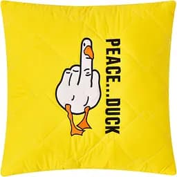 Подушка декоративна Ideia Peace... Duck бойовий гус 40х40 см (8-35750*001)