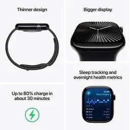 Смарт-годинник Apple Watch Series 10 GPS 46mm Silver Aluminum Case w. Blue Cloud Sport Loop (MWWN3) - мініатюра 3