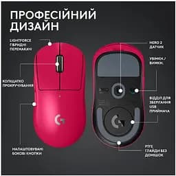 Миша Logitech G PRO X SUPERLIGHT 2 LIGHTSPEED Gaming Magenta (910-006797) - мініатюра 6