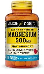 Вітаміни та мінерали Mason Natural Magnesium 500 mg Extra Strength, 100 таблеток