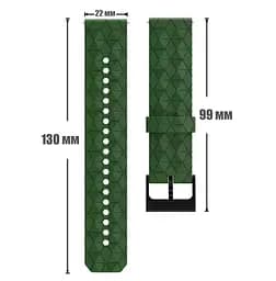 Ремінець Primolux Dimond силіконовий для годинника Amazfit GTR 2 / GTR 3 / GTR 4 - Army Green - мініатюра 5
