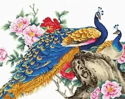 Алмазна мозаїка на підрамнику Павлін 40×50 см 71997_BGLE