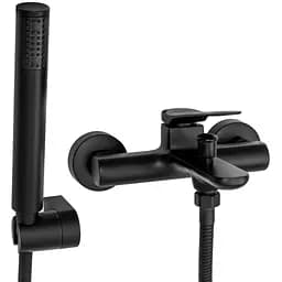 Змішувач для ванни і душа Rea Creek black чорний настінний REA-B9667 Чорний