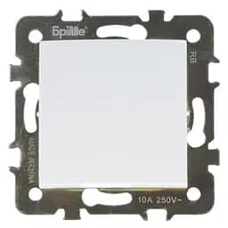 Выключатель Brille одноклавишный белый RB-1V