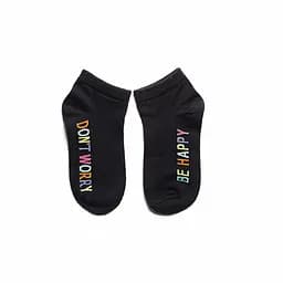 Набір шкарпеток 3 пари короткі з принтом Don`t worry, Be happy безшовні ORGANIC cotton JILL ANTONY 38-40 - мініатюра 5