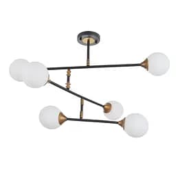 Люстра Brille молекула стельова в зал E27 60W BK (BL-906C/6)