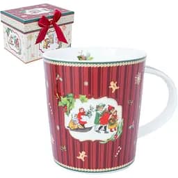 Чашка новорічна Magic Christmas R33350-1 фарфорова у подарунковій коробці 320 мл Червона
