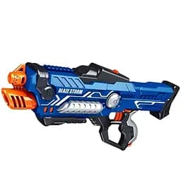 Автомат ZC 7117, 20 мягких патронов, мощный механизм, на батарейках, синий цвет