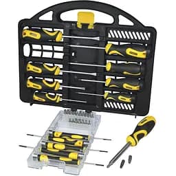 Викрутка Stanley бітотримач 1/4", 20 біт, SL, PH, PZ, Torx, кейс 34 предмета (STHT0-62141)
