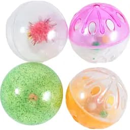 Набір іграшок для котів Fox 4 кольорові пластикові брязкальця 