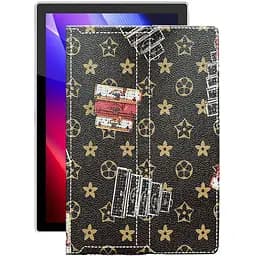 Чехол StatusCASE из экокожи для планшета iHunt PC 10 Pro Луи-Витон-коричневый