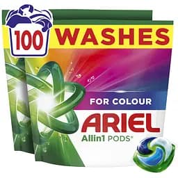 Капсули для прання Ariel Все-в-1 для кольорової білизни 100 шт. (2 уп. х 50 шт.)