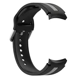 Браслет D2 для Samsung Galaxy Watch 5 - чорно-сірий ширина кріплення 20мм силікон Watchbands (W17-3WB12312664) - мініатюра 4