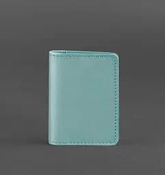 Женский кожаный кард-кейс (визитница) 6.0 бирюзовый