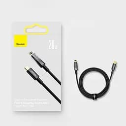 Кабель Baseus Explorer Series Auto Power-Off Fast Charging Data Cable Type-C to Lightning 20W 1 м Чорний - мініатюра 2