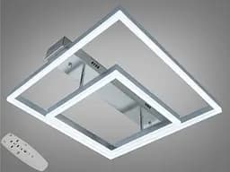 Стельова LED люстра 3 кільця 60Вт матовий хром