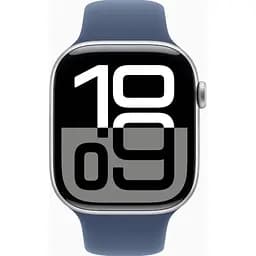 Смарт-годинник Apple Watch Series 10 GPS 46mm Silver Alu. Case w. Denim Sport Band - M/L (MWWM3) - мініатюра 2