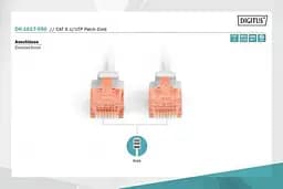 Патч-корд Assmann CAT 6 U-UTP, Cu, LSZH AWG 26/7, 5 м, DK-1617-050 Gray - мініатюра 3